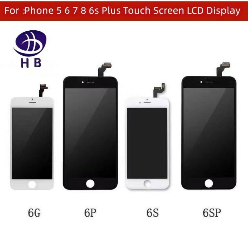 Pantalla LCD AAA ++ para iPhone 6, 7, 8, 6s Plus, reemplazo de pantalla táctil para iPhone 5, 5C, 5S si No hay píxeles muertos + herramientas de TPU