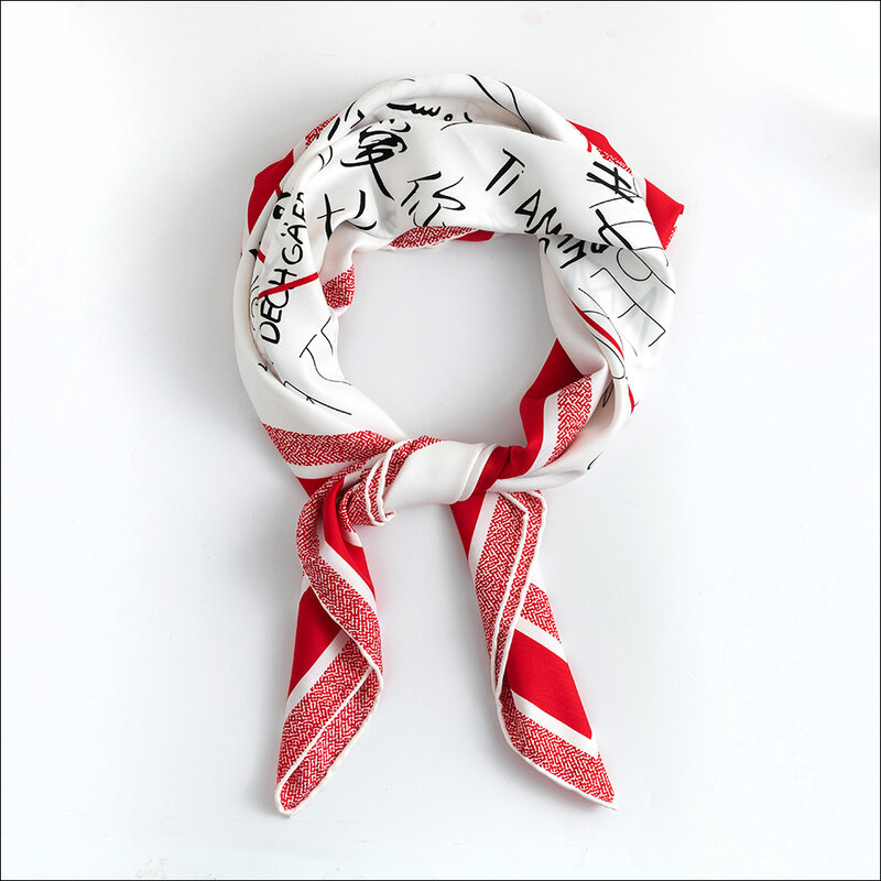 Роскошный дизайнерский шелковый шарф, квадратные шелковые шарфы для женщин, 90 квадратных шелковых саржевых шарфов, в рулоне, роскошный шарф для женщин, дизайнеры