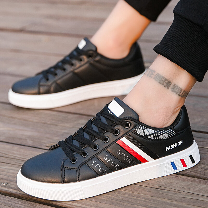 2022 Men's Casual Shoes Lightweight Breathable Men Shoes Flat Lace-Up Sneakers Men White Business Travel Tenis Masculino