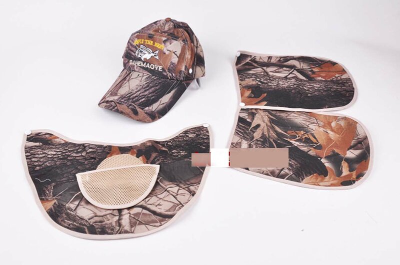 [Camo Fishing Hat+Neck Protection Mask] Summer Sunscreen Duck Tongue Hat