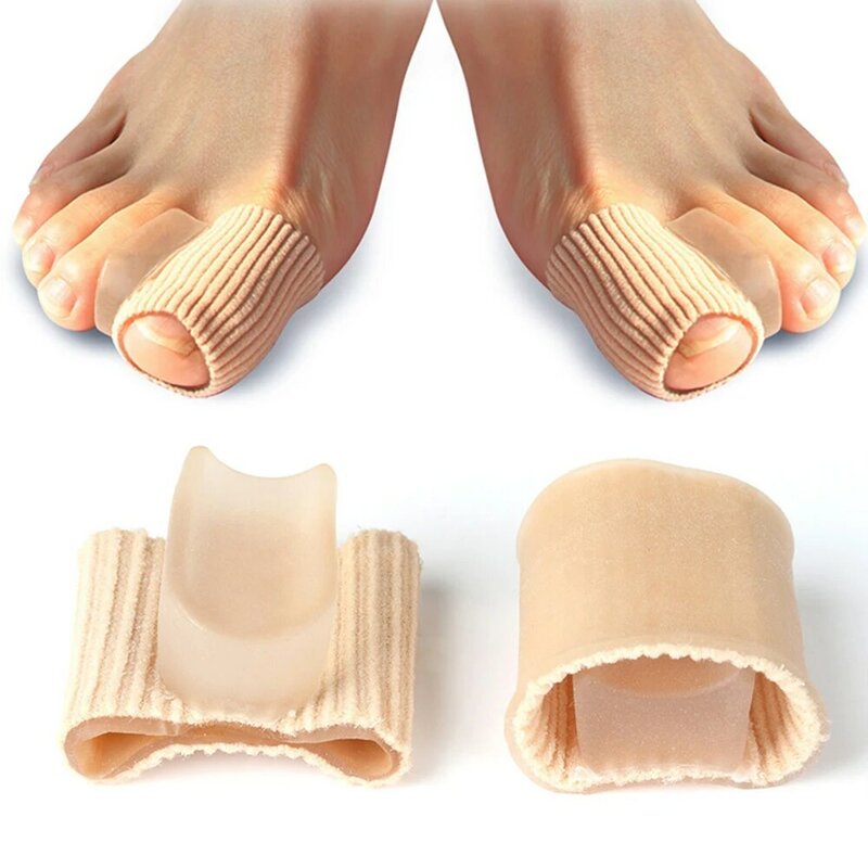 1 par pouco toe straightener macio silicone joint guarda ajustador pés almofadas alívio pé dor dedos separador ferramenta de cuidados com os pés
