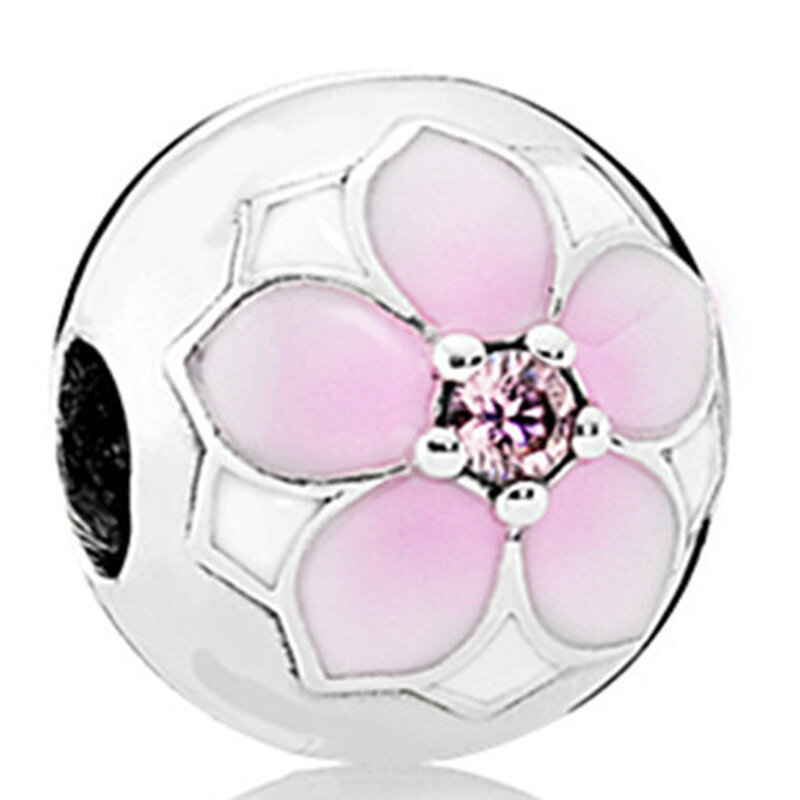New Original Charm Delicate Pink Love Beads Tree of Life Starfish Clover Deer Fit Original Pandora Women's Jewelry Gifts