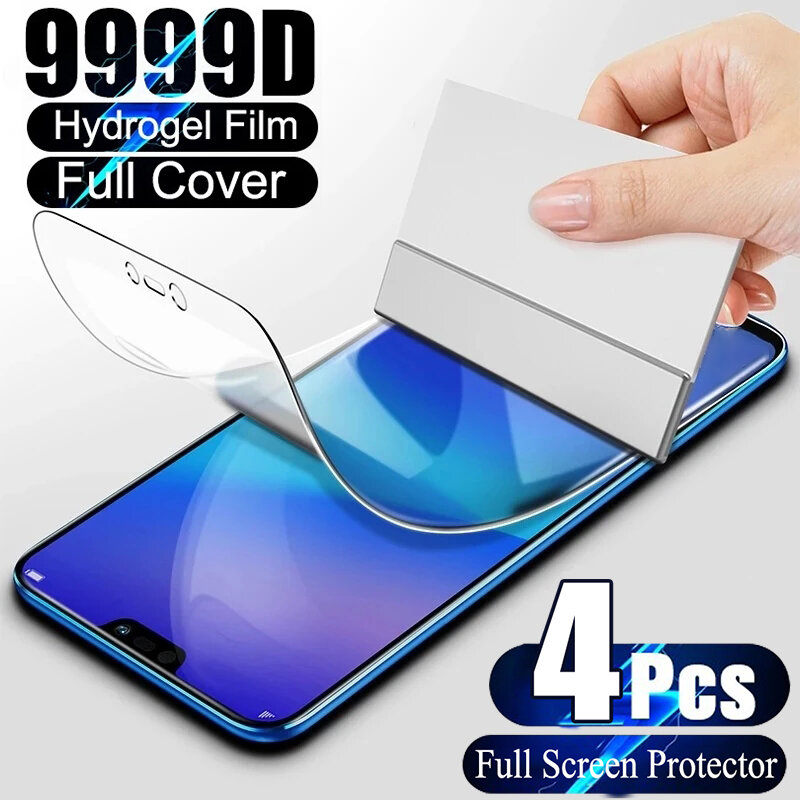 4PCS Full Cover Hydrogel Film For Huawei P30 P20 P40 Lite P50 Pro Screen Protector For Huawei Mate 30 20 40 50 Pro Lite Film