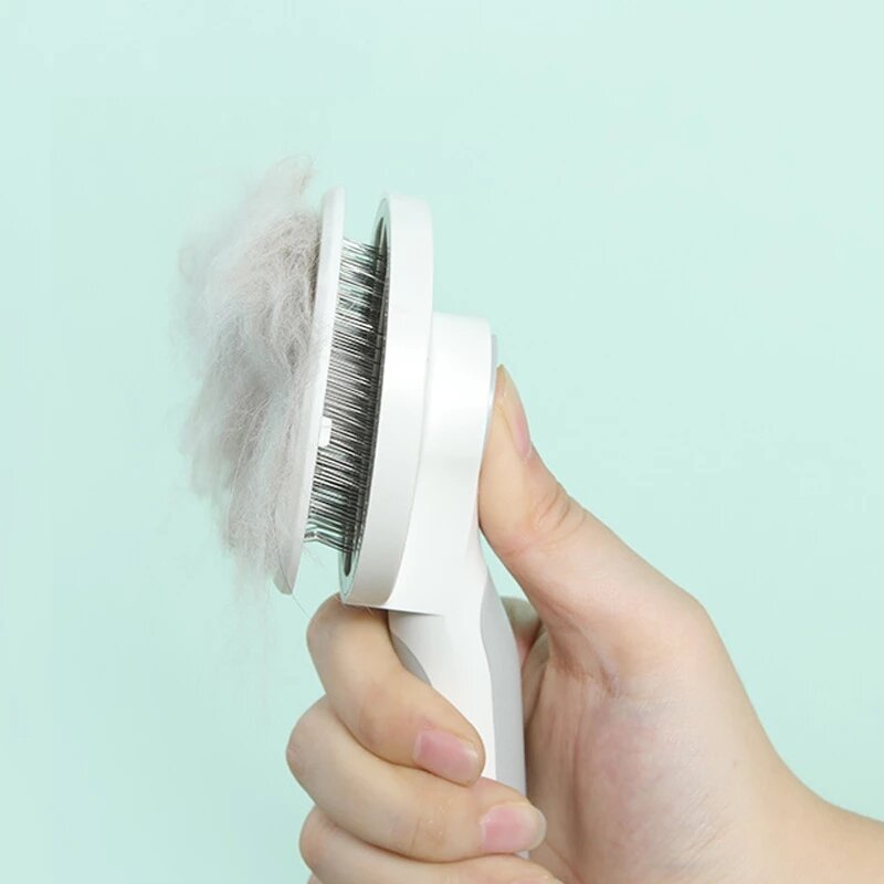 Self Cleaning Hair Removal Comb Dog Slicker Brush Cat Removes Undercoat Tangled Improves Circulation Pets Grooming Tool