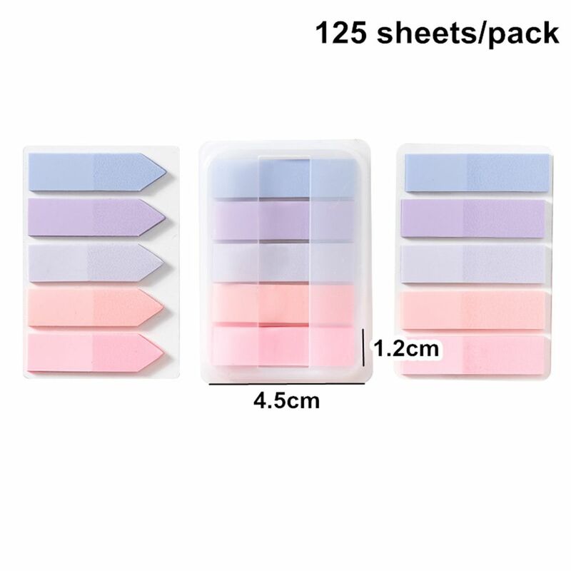 125 Sheets Sticky Notes Index Flags Novelty Candy Color Memo Pad Tab Strip Key Points Label Bookmark Office Supplies Stationery