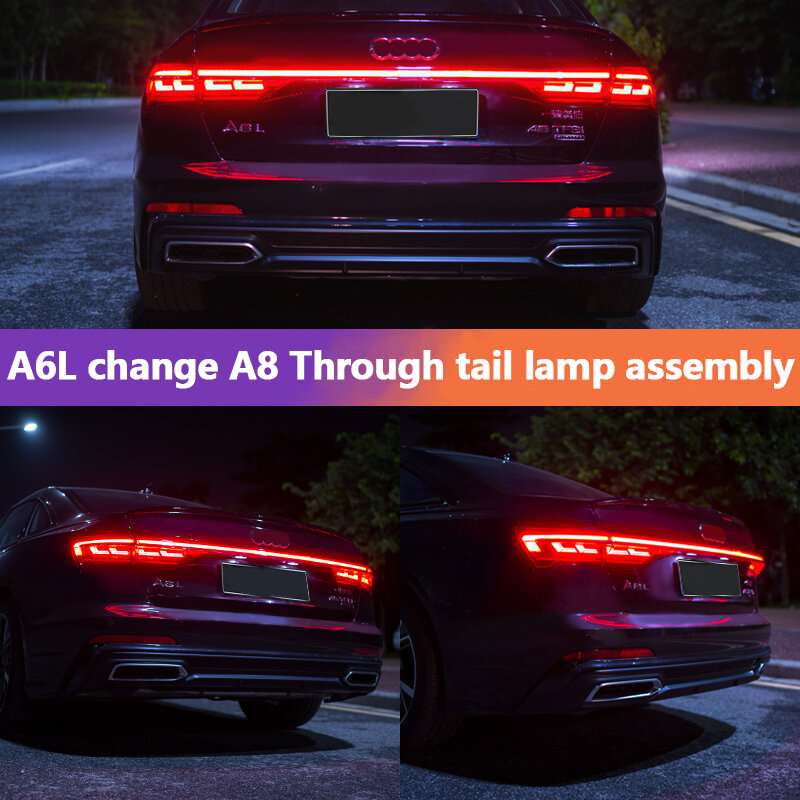 Модернизированная светодиодная лента для багажника автомобиля Audi A6L, 2019-2021 гг.
