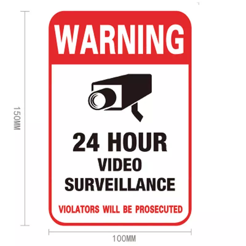 새로운 10 개/몫 방수 선 스크린 PVC 홈 CCTV 비디오 감시 보안 카메라 알람 스티커 경고 데칼 표지