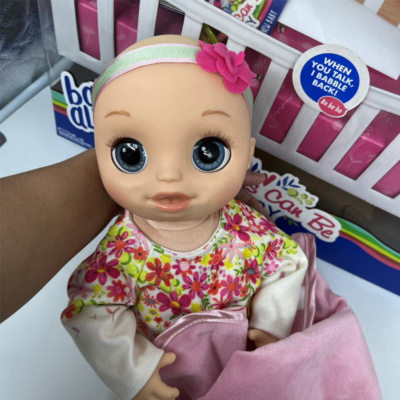 Hasbro Naughty Baby สมาร์ท Interactive ตุ๊กตาสามารถฟีดและ Talk Alive รูปเสียงสาวเพลย์เฮาส์ของเล่นวันเกิดสำหรับเด็กข...