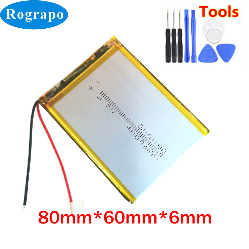 3.7V 4000mAh 606080 Polymer lithium ion / Li-ion battery for TOY, POWER BANK, GPS, mp3, mp4 + free Tools