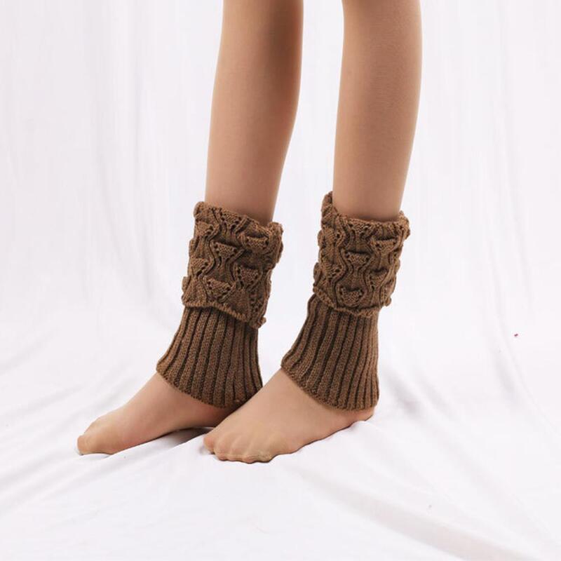 Women Knit Winter Leg Warmers Loose Style Lady Boot Warm Leg Sock Black Leggings Punk Boots Stockings Knee Knit Cool 1Pair K8Y9