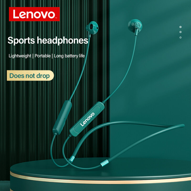 Lenovo SH1 Draadloze Koptelefoon Bluetooth 5.0 Chip Hifi Geluidskwaliteit IPX5 Waterdichte Sport Headset Magnetische Nekband Oordopjes