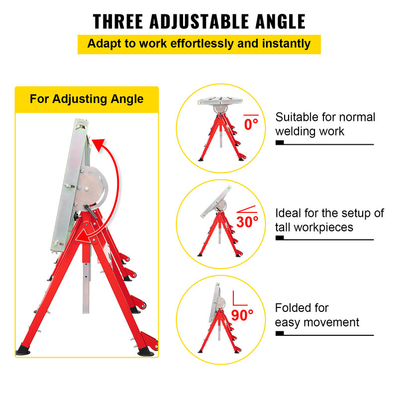 Vevor mesa de trabalho de aço carbono carrinho 295kg capacidade de carga 228x51cm multifuncional ajustável altura basculante dobrável bancada de trabalho