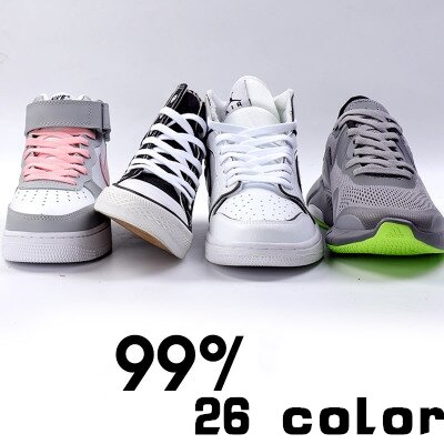 1 paio 8mm piatto addensare colore caramella AF1 bambini lacci delle scarpe basket Sneakers vela lacci delle scarpe accessori per scarpe 60/100/120/140