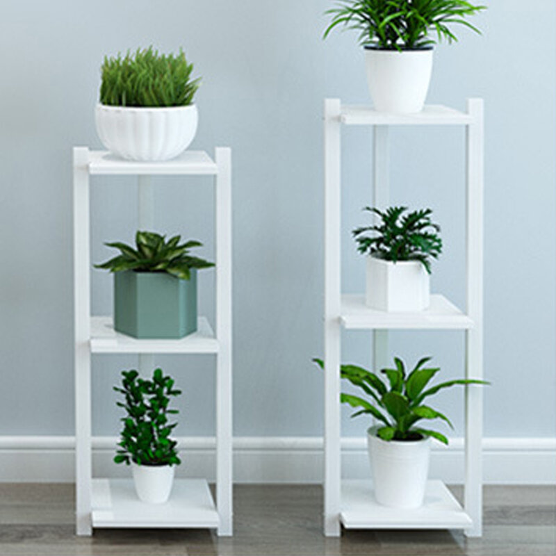 Support à plantes en bois multicouche à 2/3 niveaux, cadre en bois massif, étagère de rangement, présentoir à fleurs, décoration de la maison