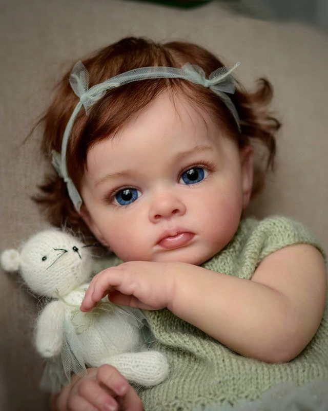 60CM Bebe Reborn Doll Lovely Reborn Toddler Girl Doll Hand-painted 3D Visible Veins Soft Touch Baby Dolls Bonecas Bebe Toy