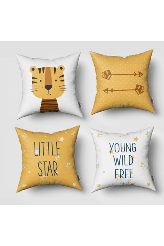 Digital Printed 4 Pillow Case Kids Room Decoration Products Stylish Pillow Cases