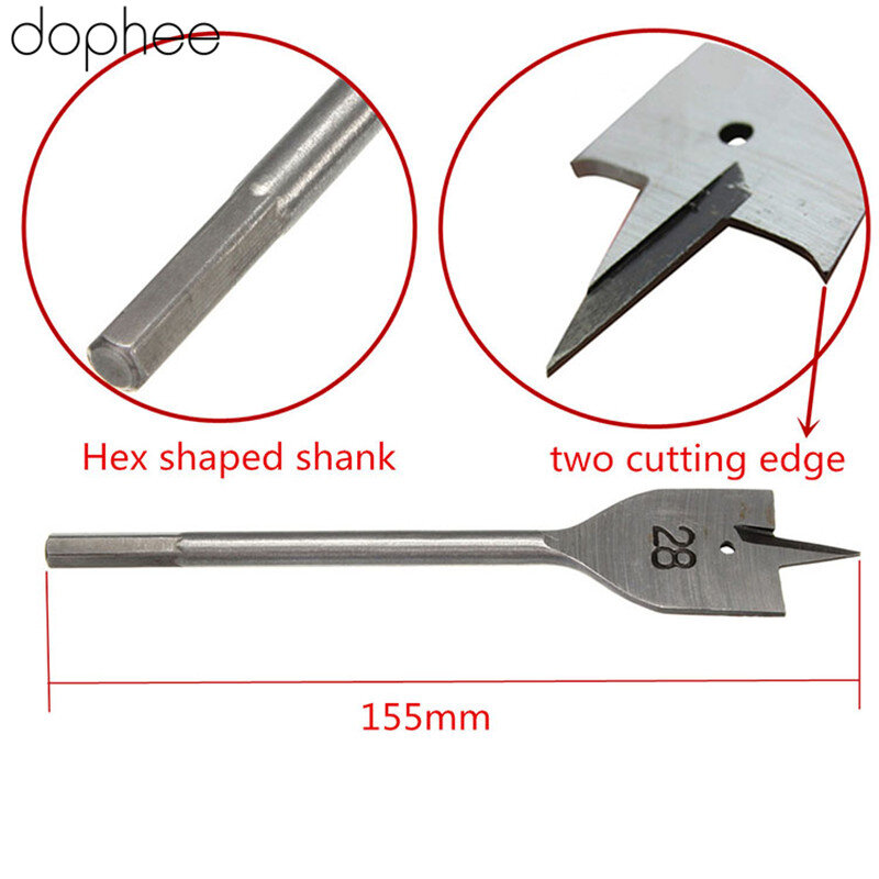 1 Pc 6 Mm-40 Mm Titanium Coated Spade Platte Kop Hout Saai Boren Power Tools Voor Hand boor Hout Boren Houtbewerking Tool