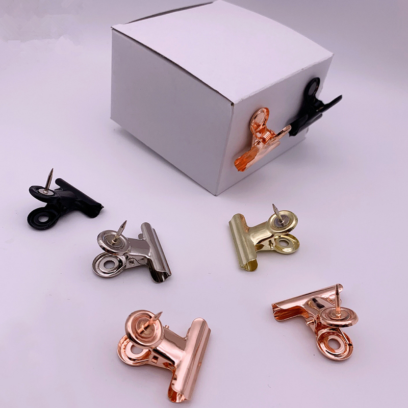 Pinzas de Metal para uñas, Clips de papel prácticos duraderos para restaurante, oficina y hogar, 8 piezas