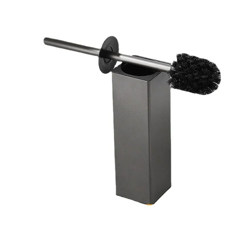 Set di spazzole per wc spazio di pulizia per wc a parete alluminio con manico lungo per Set di servizi igienici per uso domestico 3 colori grigio nero bianco