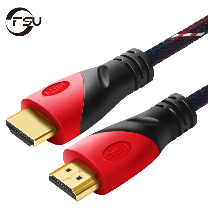 FSU HDMI-kompatibel Kabel Gold Überzogene Verbindung Mesh Kabel 1080P HDMI-kompatibel vidio Digital Kabel für TV computer 1m,3m,5m