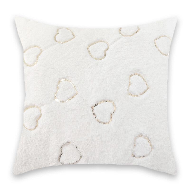 Christmas Snowflake Soft Cushion Cover Print Pillow Covers Throw Pillow Case Sofa Home Decor Rabbit Pillowcase 45*45cm