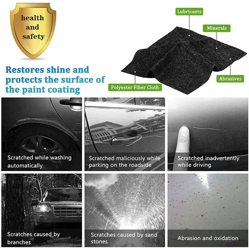 8 pçs nanosparkle nano carro reparação de riscos pano nano brilho removedor de arranhões do carro pano raspadora reparação de superfície