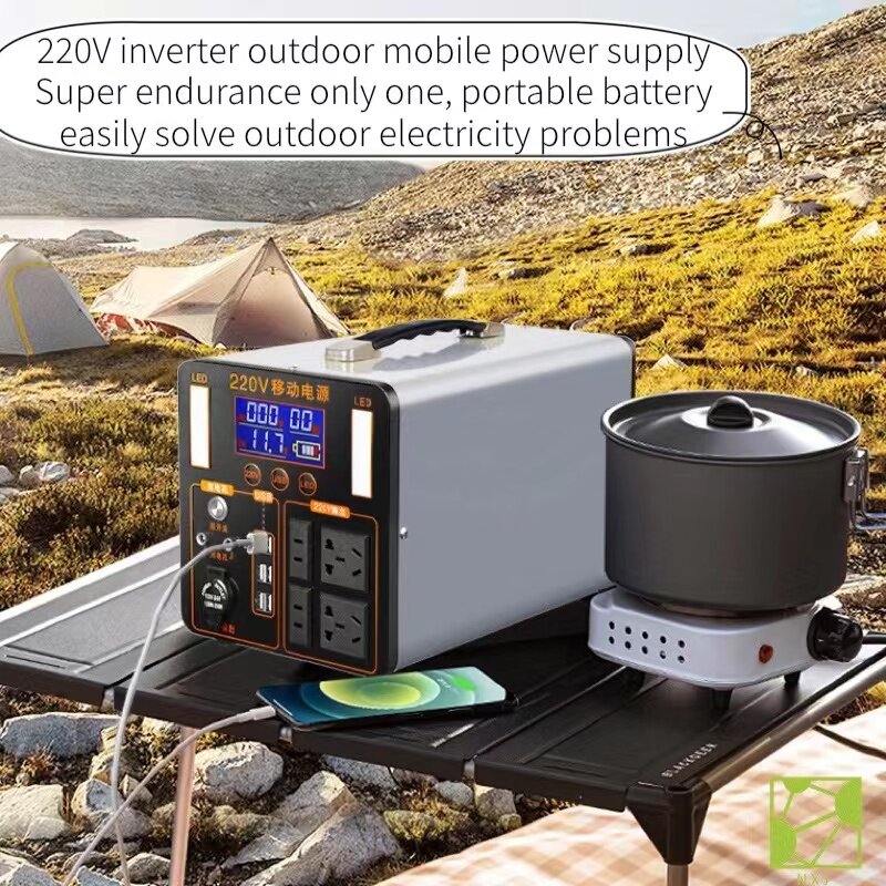 150000MAH 600W 220V Portable Power Station Outdoor PD Battery Fast Charger Emergency Generator Power Bank Supply LiFePO4 Battery