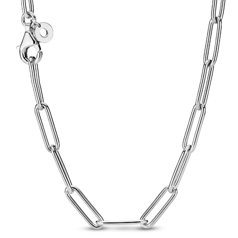 Colgante de plata de ley 925 con nudo infinito, cadena de serpiente, collar deslizante para Pandora, joyería artesanal, novedad