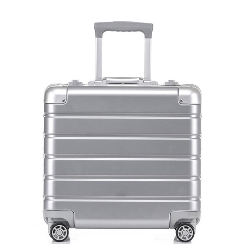Reizen Tale 18 "Inch Aluminium Frame Cabine Laptop Reizen Koffer Kleine Zakelijke Hand Bagage Op Wiel
