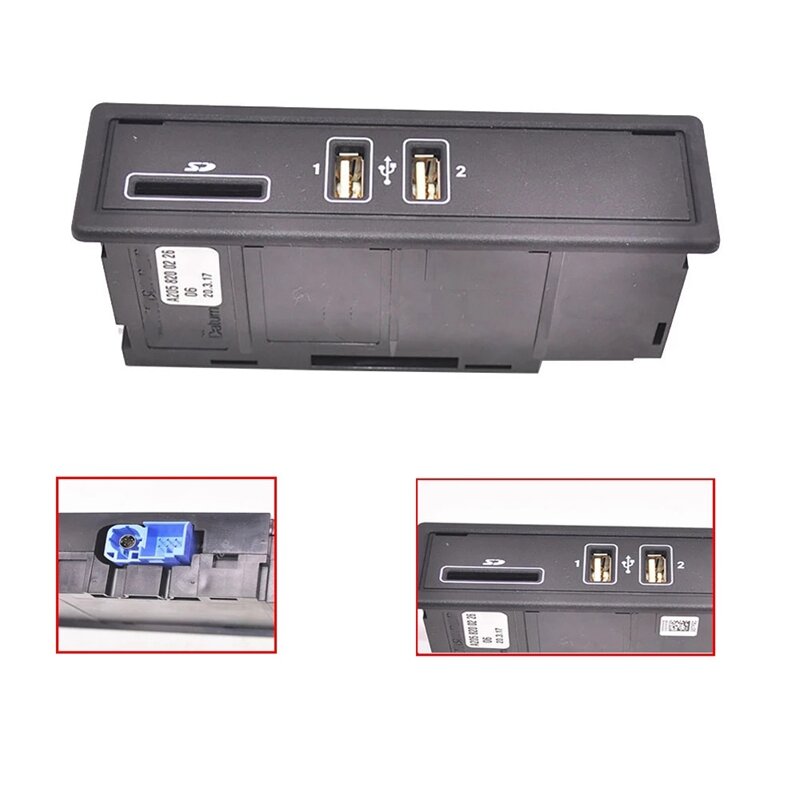 A2058200226 USB Antarmuka Plug USB Pembaca Kartu SD untuk Mercedes Benz W205 W253 W213 C180 C260 GLC200 E180