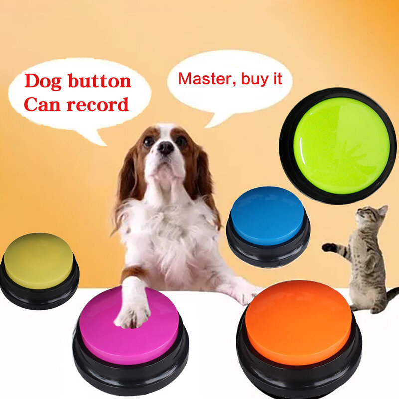 Dog Talking przyciski do komunikacji przycisk nagrywania mówić brzęczyk głos Repeater trąbki gwizdki zabawki na imprezę odpowiadanie na grę