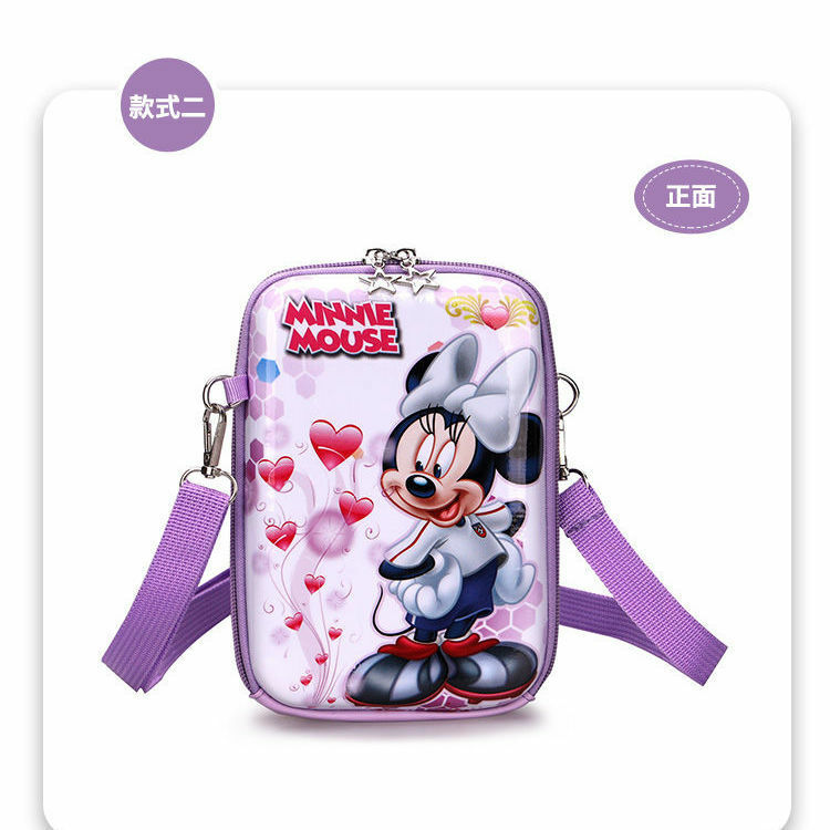 Disney-Bolso cuadrado pequeño para teléfono móvil, bolsa de Mickey Mouse, Pato Donald, versión vertical, horizontal, a la moda