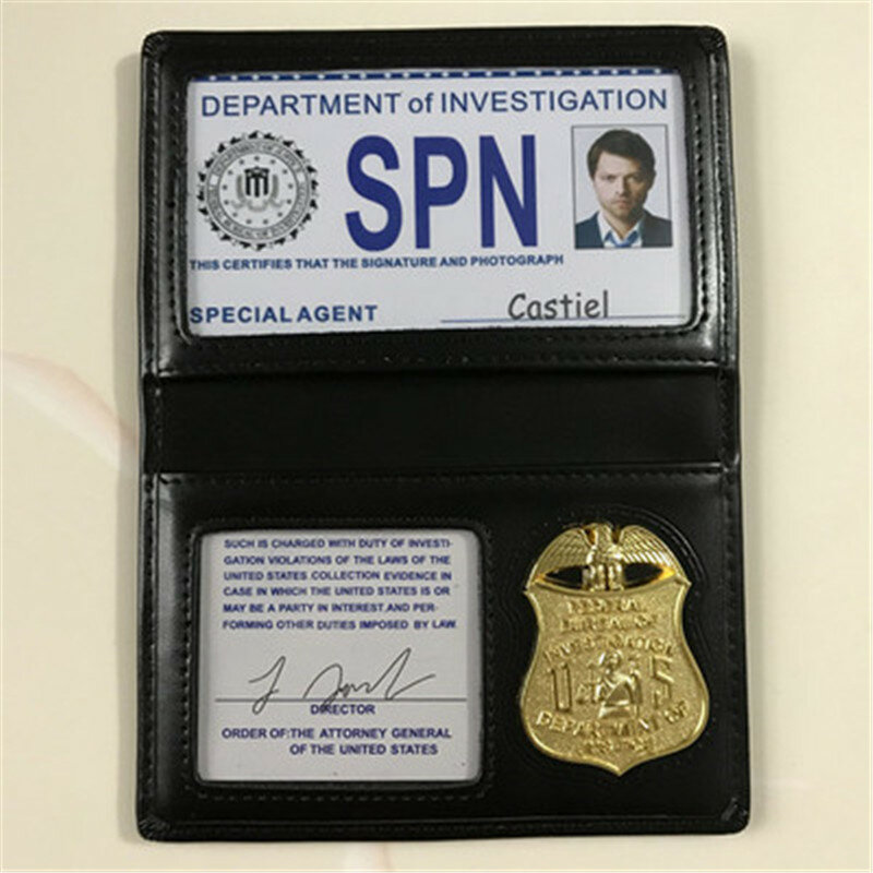 Supernatural SPN Vermuten Tracker Zeichen POI Metall ID Karte anpassbare Halter Shaw Wurzel Dean Spezielle Einzigartige Fans Wesentliche