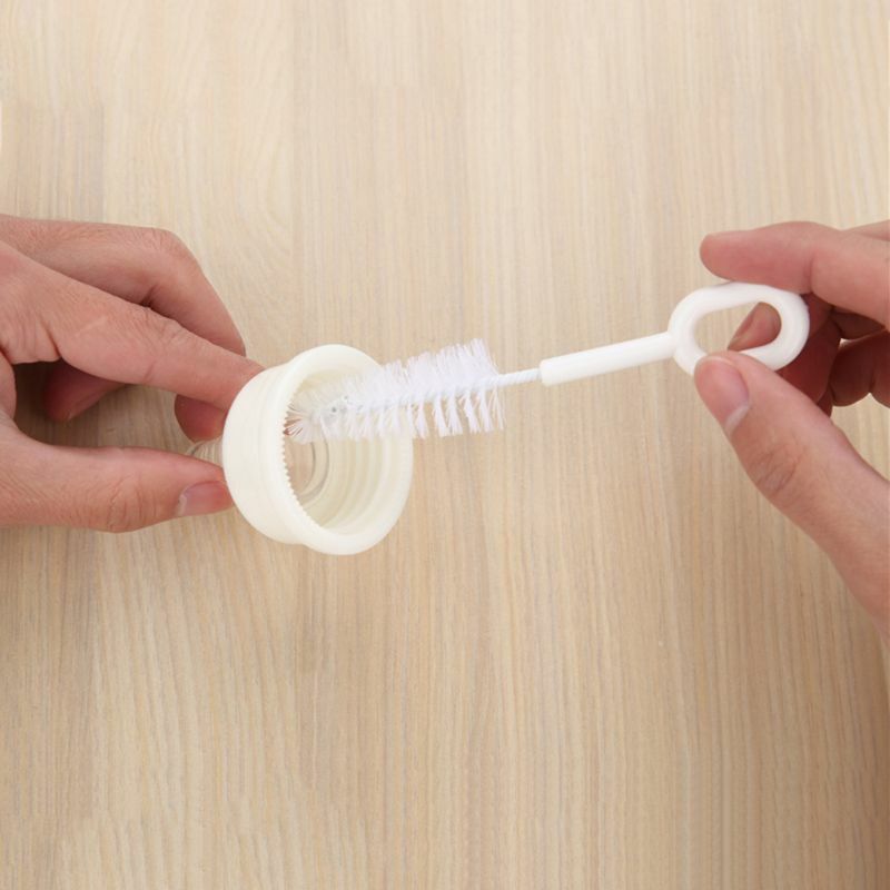 5 Pcs Nipple Bottle Brushes Baby Bottle Nipple Cleaner for Extra Dense Bristles Baby Pacifier Cleaning Easy Hang on
