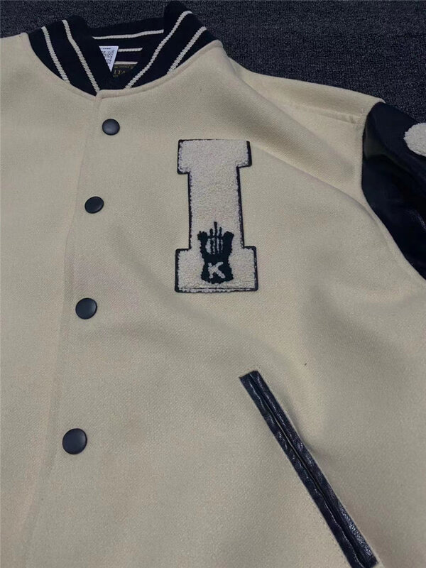 Kapital kountry varsity jaqueta de beisebol masculino feminino 1:1 melhor qualidade casaco de pele manga costura bordados ossos jaquetas