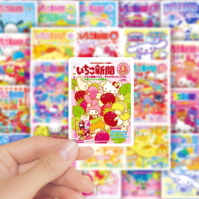 Autocollants Kawaii Sanurgente, Hello Kitty, Kuromi, affiche de dessin animé mignon, décalcomanies pour ordinateur portable, cahier, album, décoration, jouets, 10 pièces, 30 pièces, 50 pièces