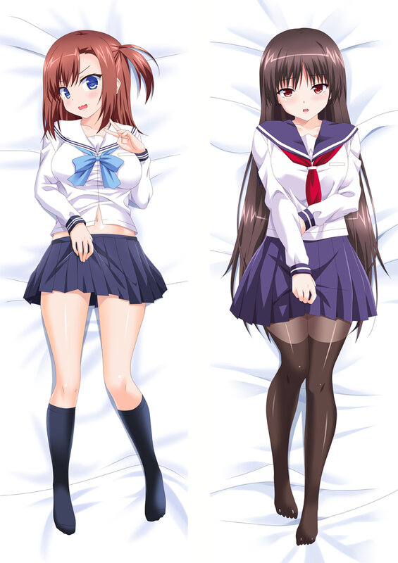 Dakimakura – uniforme d'étudiant dessin animé, couverture d'oreiller, taille réelle, imprimé Double face
