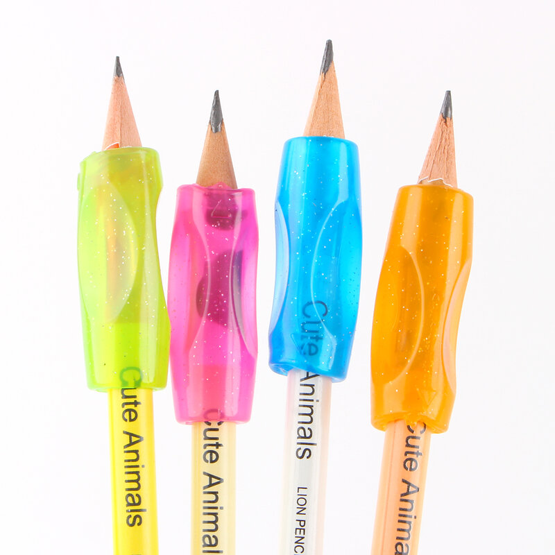 4 個学習パートナー子供学生文房具鉛筆保持練習デバイス補正するためのペンホルダー姿勢グリップ