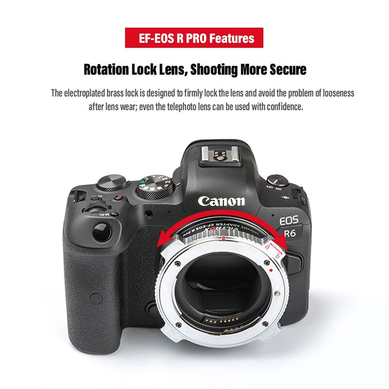 Viltrox-Anillo de Control de enfoque automático, adaptador de lente de marco completo EF-EOS R PRO para cámara Canon EOS EF a R Mount R RP R3 R5C R6 C70