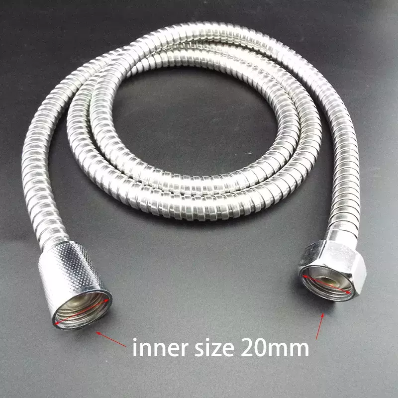 Shower Hose Tube 1.2m/1.5/2m Long for home Bathroom Shower Water Hose Extension Plumbing Pipe Pulling Stainless Steel
