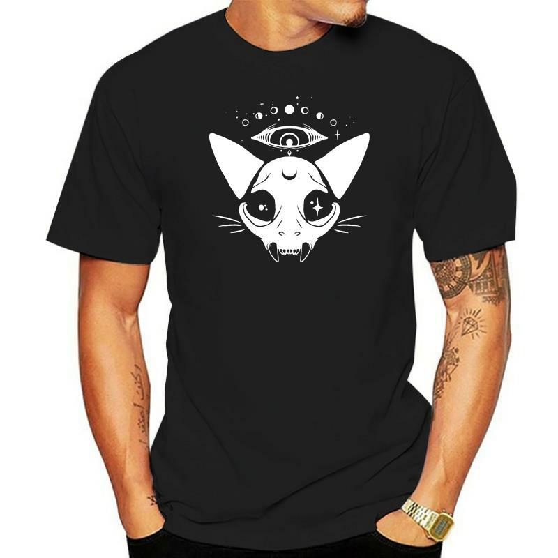 Camiseta de calavera de tercer ojo, camiseta gráfica gótica Grunge estética Camiseta clásica de diseño personalizado