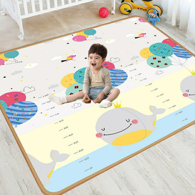 Thick 1cm Environmentally Friendly Thick Baby Crawling Play Mat Folding Mat Carpet Play Mat for Children's Safety Rug Playmat