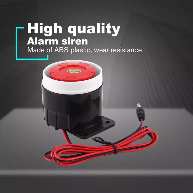 DC Piezo Electronic Buzzer Alarm Siren Security Horn 12V DC Electronic Buzzer Alarm Siren Security Horn 120 dB Alarm Siren