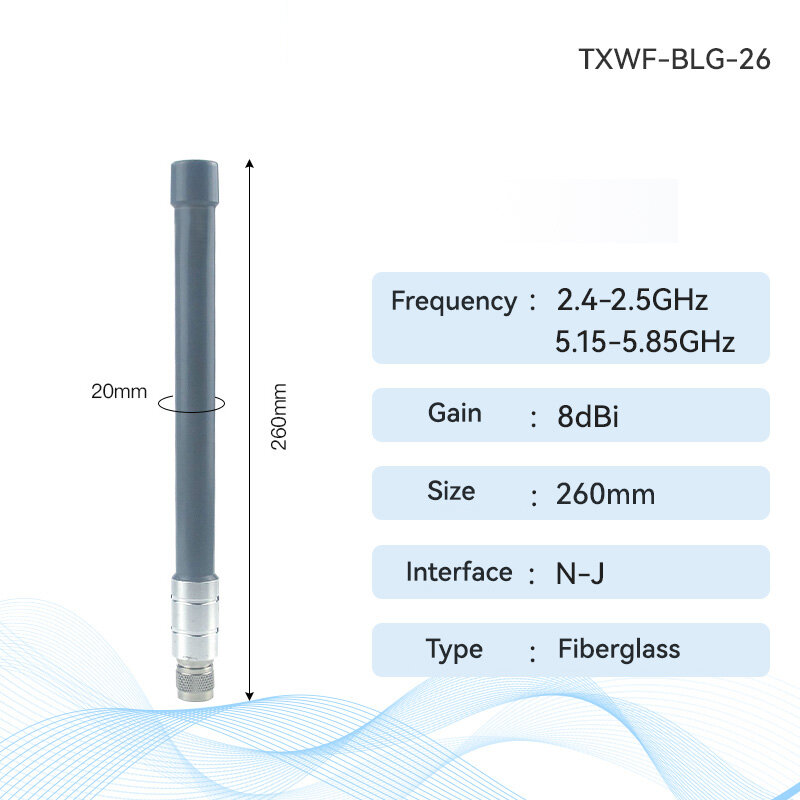 Antena Wifi XHCIOT de fibra de vidrio, Panel de antena direccional, N-J, impermeable, de largo alcance, para módem Router, 2,4G/5,8G