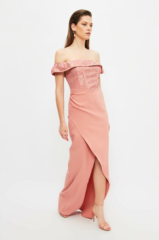 Trendyol Kragen Detail Abendkleid & Prom Kleid TPRSS21AE0268