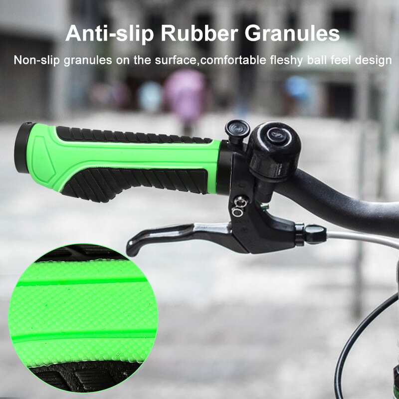 1คู่จักรยาน Grips จักรยานเสือภูเขาจับ MTB Grip TPR ยางกันกระแทก Anti-Slip Handlebar Handlebar จักรยาน Part อุปกรณ์เสริม
