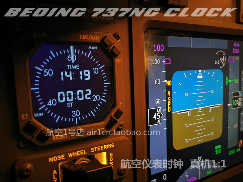 737นาฬิกาโบอิ้ง Boeing จำลองการบินเครื่องมือนาฬิกานาฬิกาปลุกเครื่องบินจำลองลำโพงบลูทูธ