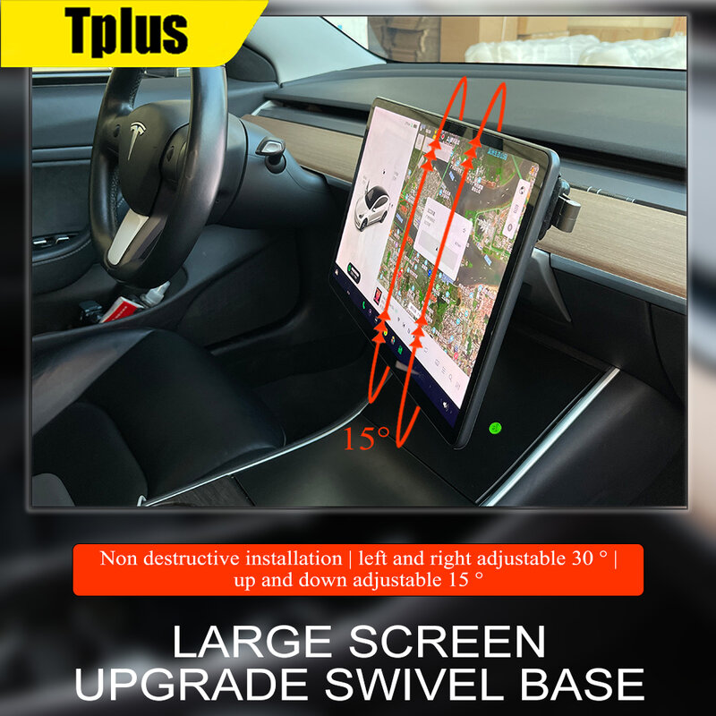 สำหรับ Tesla หน้าจอวงเล็บหมุนรุ่น3อุปกรณ์เสริม Central Control หมุนสำหรับ Model3/Y รถ GPS ผู้ถืออุปกรณ์เสริม