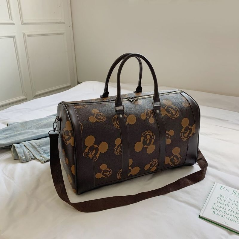 Disney comarca mickey moda mala de viagem tote saco de bagagem feminina grande capacidade saco do plutônio marca de luxo bolsa de lona