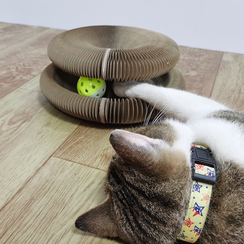 ماجيك الجهاز لوحة خدش للقطط لعبة القط مع جرس القط طحن مخلب القط تسلق الإطار القط خدش لعبة